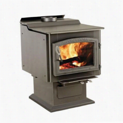 Vogelzang Tr007 Ponderosa 3000 Sq. Ft. Wood Stove In Metallic With Blower