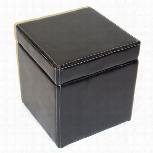 4d Cnocepts 554664 Faux Leather Box Otttoman With Lift Top