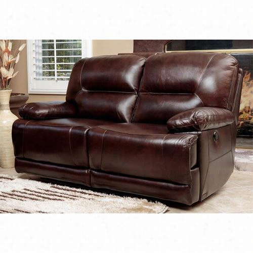Abbyson Living Sk-1200-brn-2 Rio Power Reclining Hand Rubbed Leather Loveseat