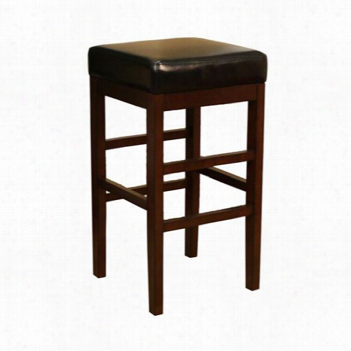 American Heritage 130845sr-l11 Empire  30"" Bar Stool In Sierra With Merlot Bonded Leathee