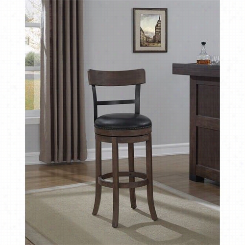 American Woodcrafters B2-208-26l Taranto Counter Stool In Washed Brown/black