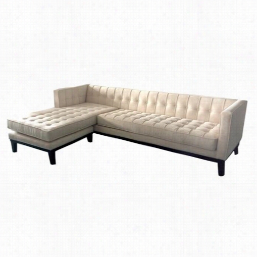 Armen Living Lc10103chaisecr Roxbudry Sectional In Cream