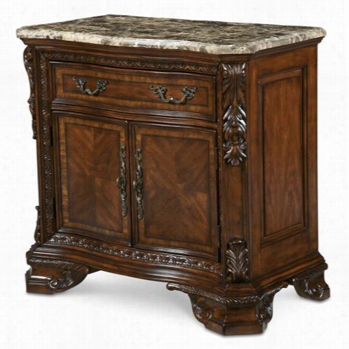 A.r.t. Urniture 143142-2606 Old World Mmarble Top Nighhtstand
