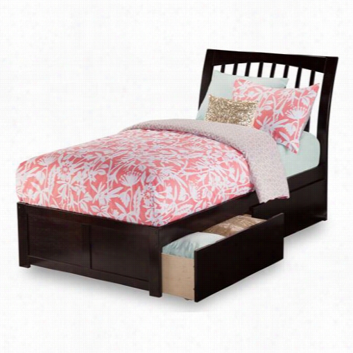 Atlantic Furniture Ar922211 1orleans Doubled Flat Panel Footboard With 2 Urban Bed Drawers