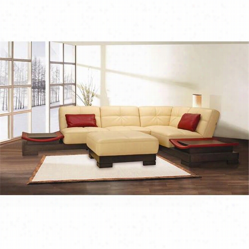 Beverly Hills Furniture Lamar-b~rsectional-lhf Lamar Facing Left Chaise Sectional In  Beige / Red