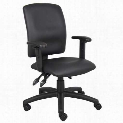 Boss Officep Roducts B304 6 Multi-function Leatherplus Tak Chair With Adjustabe Arms