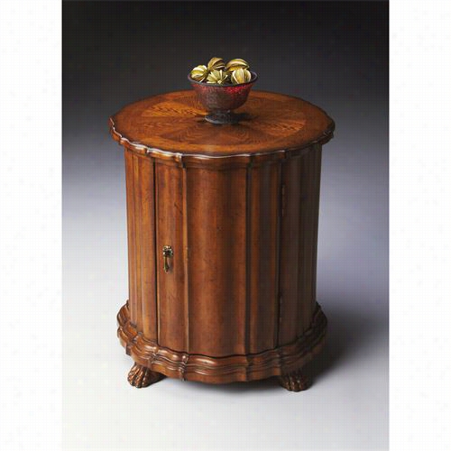 Butper 0571-01 Masterpiece Drum Table In Vintage Oak