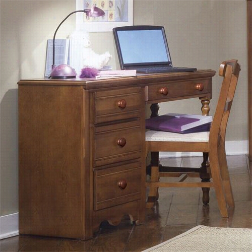 Carolina Furniture 311400 Carolina Crossroads 4 Drawer Student Desk In Brown Cherry