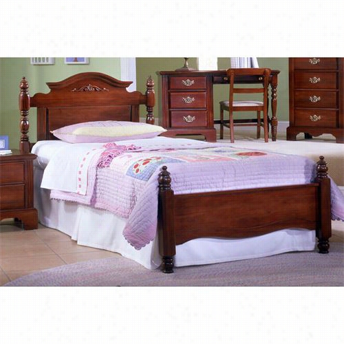 Carolina Furniture 347830-347833-971500 Carolina Classic Twin Panel Bed In Cherry