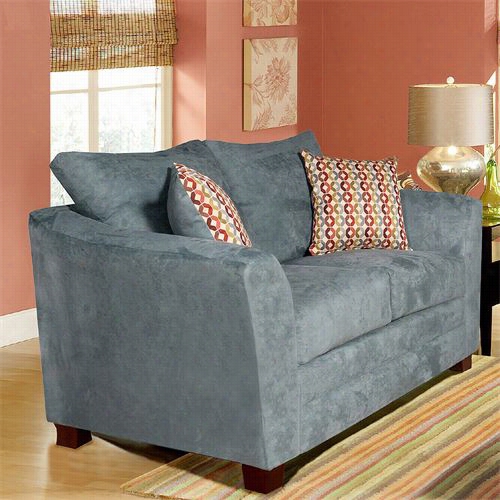 Chelsea Home Furniture 25153-20 Barbara Loveseat In  Montana Lagoon/collage Carnival Pillows