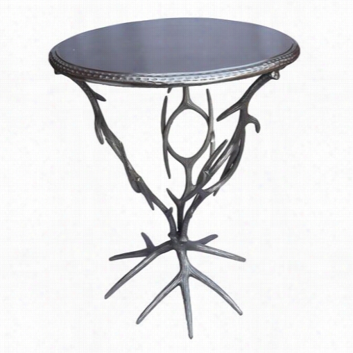 Coast To Coast 63106 19-1/2"" Metal Accent Table In Nickel