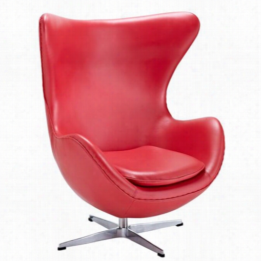 East End Imports Eei-528-red Glove Chair In Red Aniline Leathre