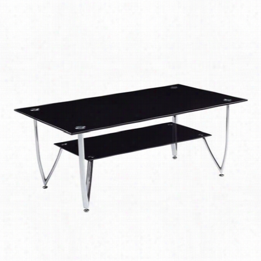 Global Furniture T601ct Coffee Table In Black Glass To