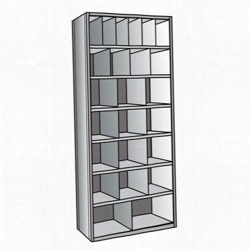 Hallowell 5534-24hg 36""w X 24"q&uo;d X 87"" Hstarter Unit Hi-tec H Metal Bin Shelving In Gray