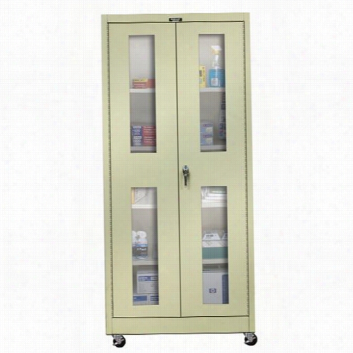 Hallowell 825s224svm 48""w X 24""d X 78""h 800 Series Single Tier Double Safety-view Door 1-wide Knock-down Mobile Storage Cabint
