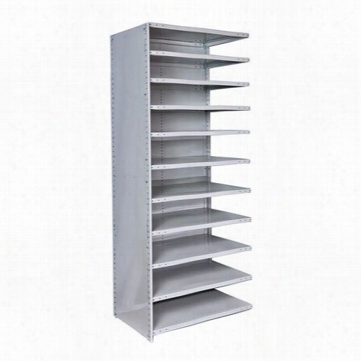 Hallowell A452c-24pl-am 36""w X 24""d X 78""h 11 Addjustable Shelves Add-on Unit Open Style Witj Sway Braces Medsafe Antimicro Bial Hi-tech Shelving In Platinum