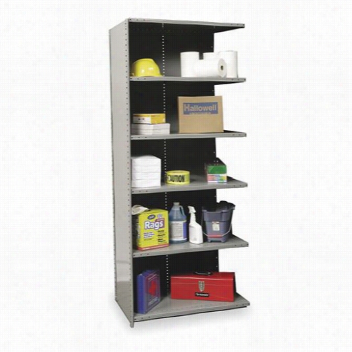 Hallowell A5721-19 H G 48""w X 18""d X 87""h6 Adjustable Shelves Add-on Unit Closed Style Hi-tech Metal Sheling In Gray