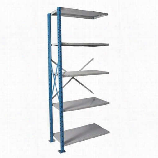 Hallowell Ah5710-1807pb 48""w Xx 18""d X 87""h 5 Adjustable Shelves Add-on Unit Opeh Style With Sway Braces H-pots High Capacity Shelving