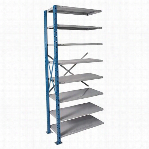 Hallowell Ah5713-2407pb 48""w X 24""d X 87&uot;"h 8 Adjustable Shelves Add -on Unit Open Style With Swaybraces H-post High Capacity Shelving