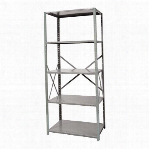 Hallowell F45110-24hg 36""w X 24""d X 87""h 5 Adjustable Shelves Stand Alone Un It Ope Style Wjth Sway Braces Hi-tech Free Standing Helwing In Gray