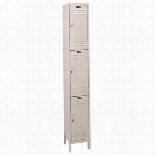 Hallowell Uh1228-3 12""w X 1&2quot;"d X 78""h Triple Tier 1-wide Knock-down Value Max Locker