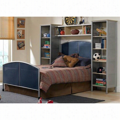 Hillsdale Furniture 1178472bfws Universal Youth Mesh Full With Wall Storage Bed Set