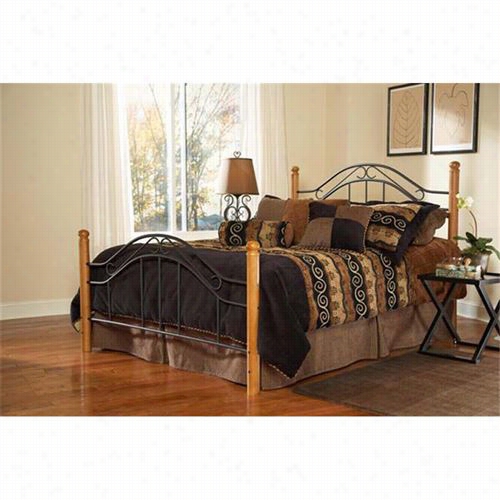 Hillsdale  Furniture 164bk Winsloh King Bed Set Inb Lack And Medium Oak - Rails Not Included