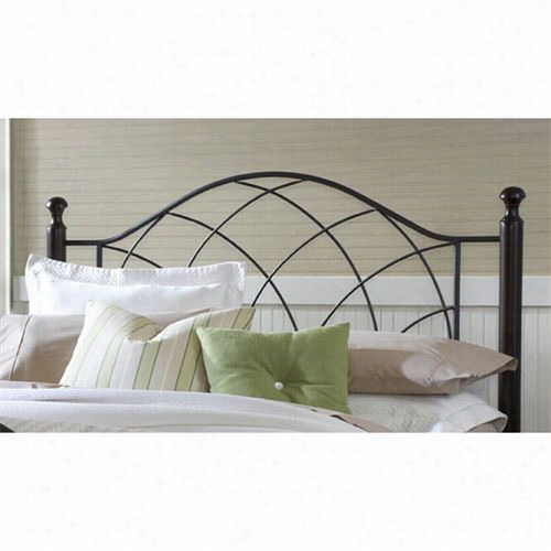 Hillsdale Furntiure 1764hfqr Vista Ful L/queen Headboard In Silver And B1ack With Rails