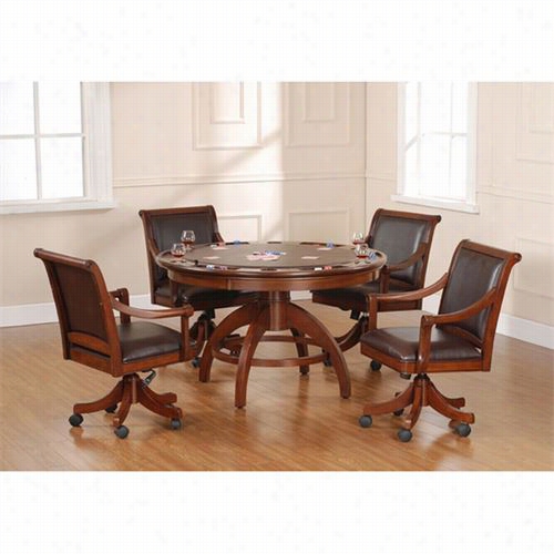 Hillsdale Furniture 4185gtbc Hand-breadth Springs Game Table With 4 Castre Game Chair