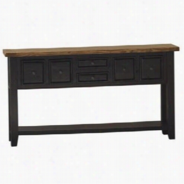 Hillsdale Movables 5267-888w Tuscan Retreat 6 Drawer  Hall Table In Black/oxford