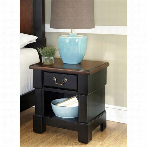 Internal Styles 5521-42 The Aspen Night Stand In Rustic Chrry And Black