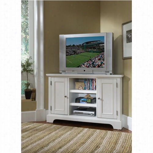 Home Style S 5530-07 Naples Corne Rentertainment Stand In White