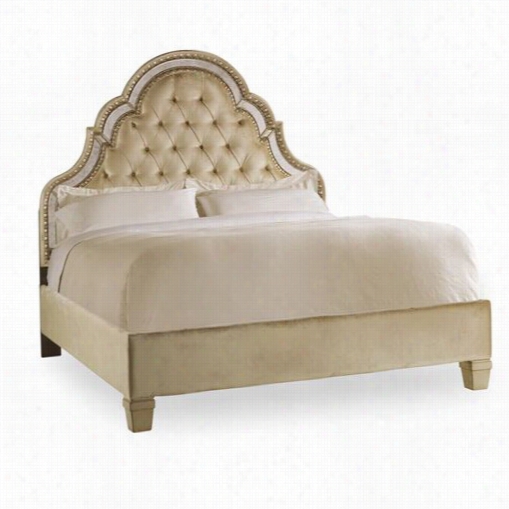 Hooker Furniture 302 3-90866 Sanctuary 80""w King Tufted Bed In Beige