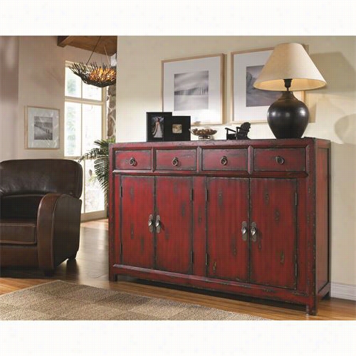 Hooker Furniture 500-50-711 5 8"" Asian Ccabinet In Red