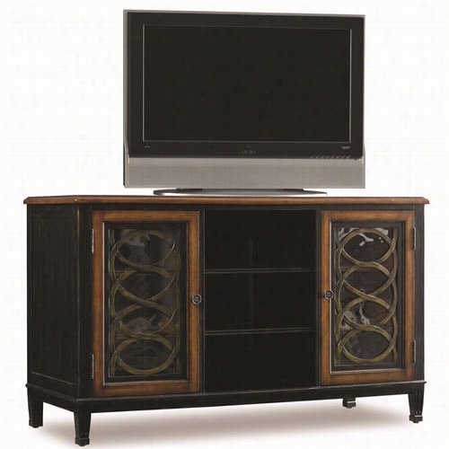 Hooker Furniture 500-55-114 60"" Entertainment Console In Two-tone Black