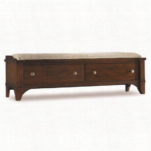 Hooker Furniture 637-g0-019 Abbott Place Two Drawerr Bench In Rich Warm Cherry
