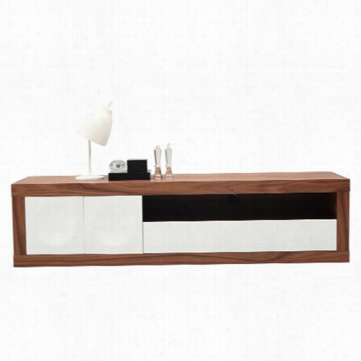 J&m Furniture 81092 Prato Moern Tv Base In White/walnut