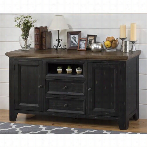 Jofran 248-9 Media Unit With Storage In Nantucket Having Lived Black