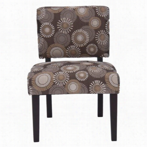 Jofran Bella-ch Bella Sinuous Coil Seat Accent Chair Wkth Dark Brown Legs