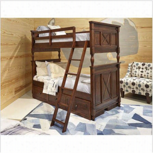 Legacy Classic Furniture 4920-8110k Wendy Bellissimo Fulfil Doubled Over Twin Bnk Bed In Saddle Brown