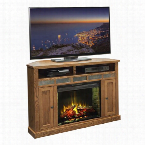 Legebds Furniture Oc5102.kit Oak Creek 56"" Corner Fireplaec In Golden Oak