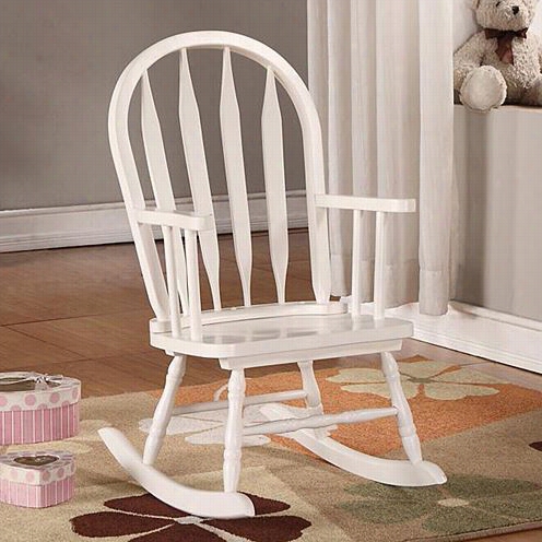 Monarch Speci Altes I1501 Arrow Back Juvenole Rockingchair In White