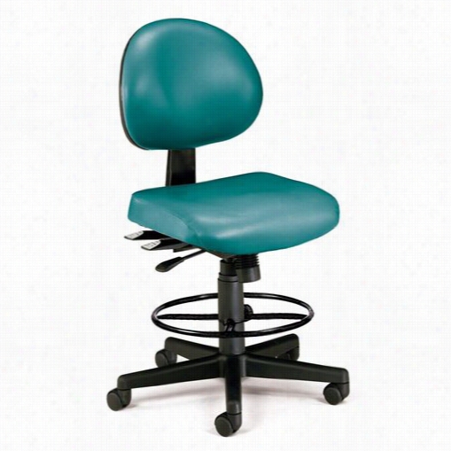 Ofm 241-vam-dk 24-houur Anti-microbial Viny Computer Task Chair Wth Drafting Kit