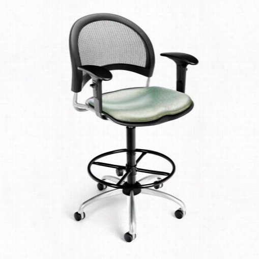 Ofm E336-aa3dk Elements Moon Swivel Chair With Arms And Drafting Kit