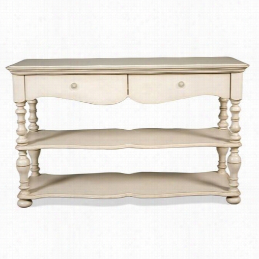 Riverside 1715 Placid Cove Console Table In Honeysuckle White