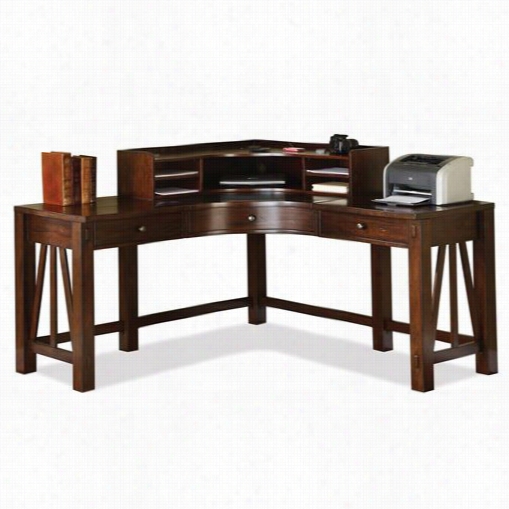 Riverside 33532-33524 Castlewood Cu Rved Corner Desk And Hutch