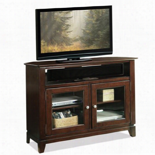 Riveside 65841 Marlowe Cornsr Tv Console In Warmm Ebony