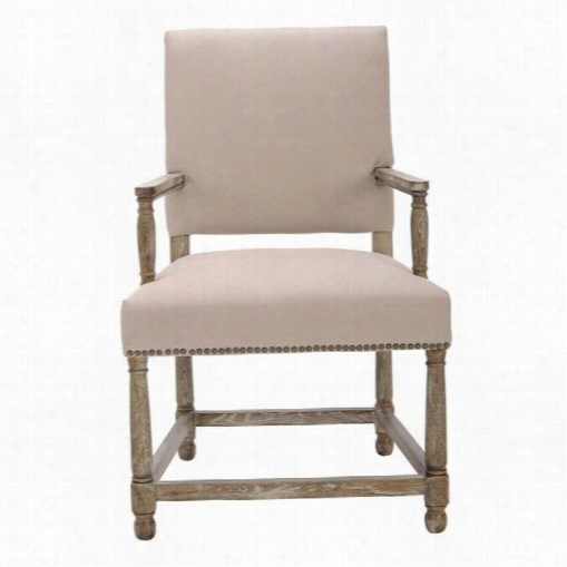 Safavieh Mcr4558a Faxom Anterior Limb Chair In Beige/whitewash Stain