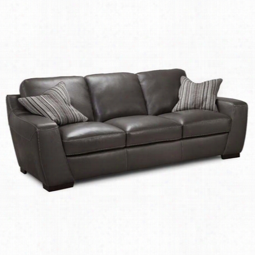 Simon Li 6948-30-5h Alpha Sofa In Espresso With Ffabric Pillows
