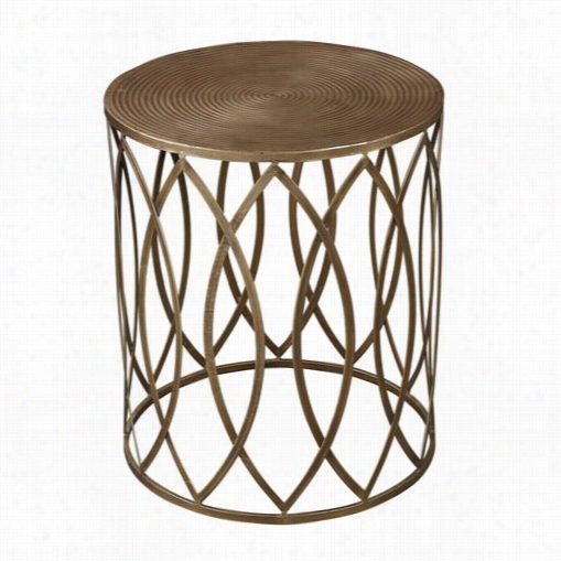 Sterling Industris 38-009 Sutton Accent Table In Gold Leaf